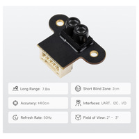TOF (tiempo de vuelo) Mini Sensor de rango láser UART / I2C Soporte de comunicación de largo alcance