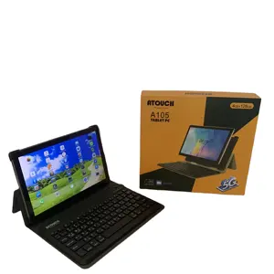 ATOUCH-tableta PC A105 con teclado, pantalla táctil capacitiva de 10,1 pulgadas, Android 10