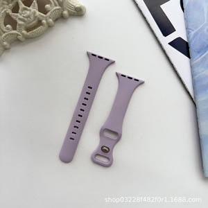 <span class=keywords><strong>Bracelet</strong></span> en silicone <span class=keywords><strong>Apple</strong></span> Small Waist, couleur unie, avec boucle papillon et boucle en forme de 8, style amincissant pour iWatch - Product Image 2