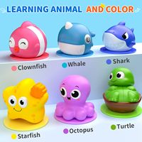 Jouets de bain éducatifs pour enfants, animaux marins, jouets d'eau activés par l'eau, jouets de bain lumineux