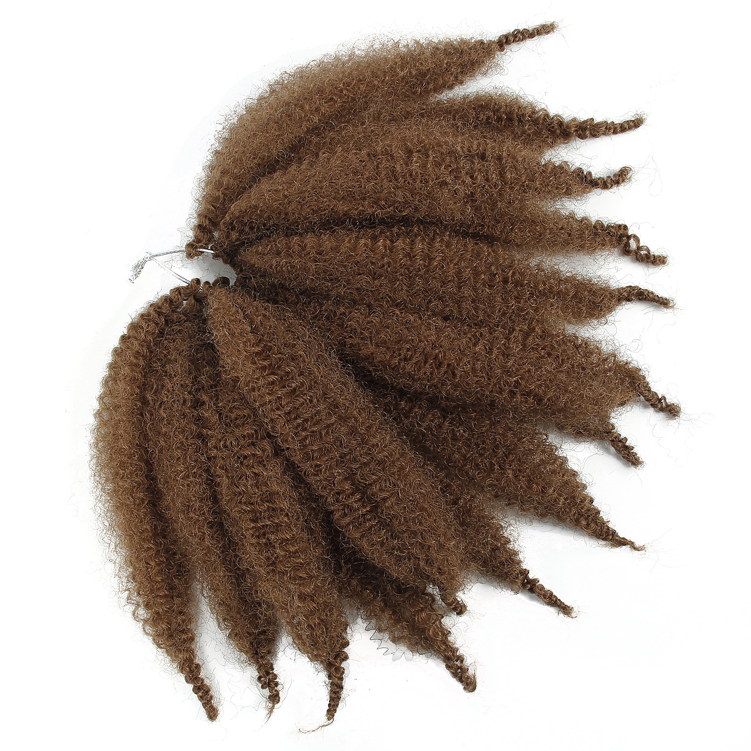 KAMA Wholesale Pre-Stretched 8Inch Short Marley Twist Braiding Hair Extension Soft High Temperature Fiber Crochet Braid Women Detail Section 3