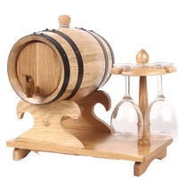 Baril en bois au design le plus récent avec 4 verres, barils à vin en bois personnalisés, baril à whisky en bois