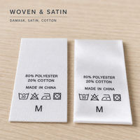 Étiquettes personnalisées pour l'entretien des vêtements, étiquettes de transfert thermique, étiquettes d'entretien des tissus, étiquettes de marque pour vêtements