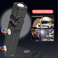 Lampe de travail réglable XPG LED 180 avec LED latérale, lampe torche à crochet, rechargeable Type-C, portable, magnétique, pour jardin, IP55