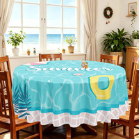 Nappe de piscine à motif ondulé flottant, lavable, en polyester, pour fête au bord de la piscine, prix d'usine - Grande Vente