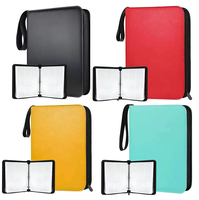 Classeur de cartes MIO personnalisé à 9 pochettes, capacité de plus de 450 cartes, en cuir PU protégé, avec fermeture éclair, pour cartes de sport et photos