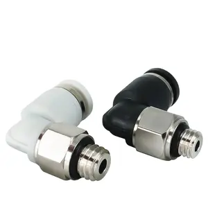 mini Brass Fast Air Hose Connector Fittings L type Pneumatic Connector with G male thread