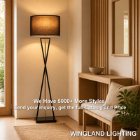 Lampadaire contemporain en fer forgé, design d'angle de canapé de luxe haut de gamme, lampe de bureau verticale