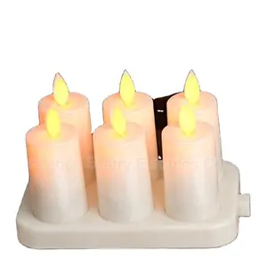 rechargeable tea light flameless moving wick led candle