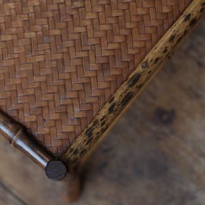 Soporte de té de bambú en miniatura con parte superior tejida para almacenamiento de juegos de té y exhibición de plantas, hecho a mano, origen Anji - Product Image 2
