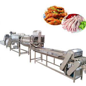 Ligne de traitement automatique des pattes de poulet de 1000 kg par heure, machine à peler les pattes de poulet à prix réduit - Product Image 1