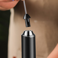 Mousseur à lait électrique sans fil en acier inoxydable, batteur à œufs, mousseur à café portatif, fouet à crème, mélangeur de mousse de lait, design classique