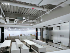 Tùy Chỉnh Đôi Kính Cách Âm Di Chuyển Phân Vùng Không Khung Phòng Họp Kính Thiên Văn Tường - Product Image 2