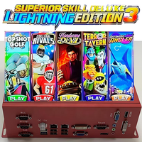 Placa de juego de habilidad Lightning Edition 3 5 en 1 con carcasa, placa PCB de habilidad Follow the Banana Nudge para máquina de juegos recreativos
