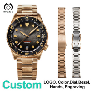 Nouvelle montre classique à mouvement <span class=keywords><strong>automatique</strong></span> suisse lumineuse en saphir 30ATM étanche en bronze pour hommes - Product Image 1