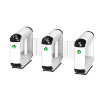 Barrière pivotante automatique en acier inoxydable 304 avec vérification par empreinte digitale, tourniquet piétonnier pour la sécurité des campus scolaires