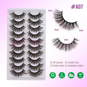 Offre Spéciale faux cils moelleux en gros dramatique Faux cils de vison vaporeux soie faux cils Multipack cils - Product Image 3