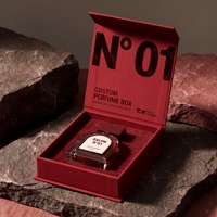 Scatola Regalo di Lusso Personalizzata Rossa per Colonia e Profumo, Scatola Magnetica con Confezione in Carta per Fragranze