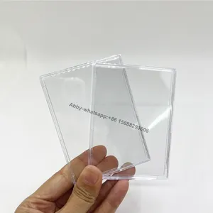Personalized Card Transparent display case Rectangular Card acrylic storage protection box plastic card stander