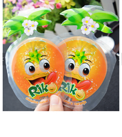 Sac d'emballage en plastique de qualité alimentaire sac de boisson pochette en forme de bouteille de fruit orange pour boisson d'injection pochette d'emballage de jus