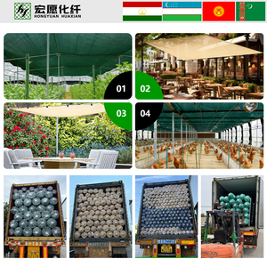 ตาข่ายกรองแสงสะท้อนความร้อน 50% สีเขียวขาว สำหรับสวนผลไม้ ป้องกันลมสำหรับพื้นที่เปิด ปกป้องต้นแอปเปิ้ล - Product Image 6