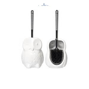<span class=keywords><strong>Portascopino</strong></span> per WC in Porcellana con <span class=keywords><strong>Design</strong></span> a Gufo Bianco, Vendita Calda - Product Image 2