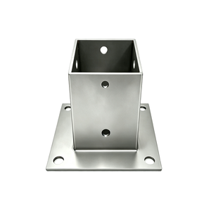 Sunsbuild 201 Stainless Steel Square <b>Post</b> Base Bracket Heavy Duty Surface Mount Fence <b>Post</b> <b>Holder</b> for Outdoor - Product Image 1