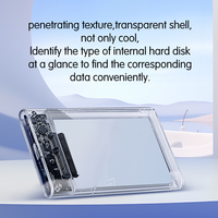 Boîtier transparent pour disque dur SSD de 2,5 pouces, boîte pour disque SSD, USB 2.0, USB 3.0, boîtier de disque dur mobile SATA pour MacBook, ordinateur portable, PC