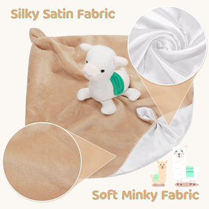 Manta de Seguridad con Diseño de Llama, Suave y Acogedora para Bebés, Niños y Niñas, Recién Nacidos, Juguete de Peluche para Bebés - Product Image 2