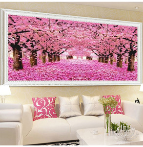 Grande albero di Ciliegio 5D Pittura Diamante Pieno di Cristallo Trapano Strass Immagini Arti a forma di Decorazione Della Casa Del Mestiere kit per adulti - Product Image 3