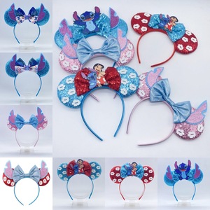 ミッキーマウスヘアアクセサリー子供用遊園地フェスティバル用ボウノットパーティーヘッドバンド在庫 - Product Image 2