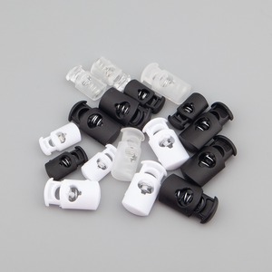 Single Hole <strong>Cord</strong> <strong>Lock</strong> Clamp <strong>Toggle</strong> Stop Slider Black Plastic <strong>Cord</strong> <strong>Stopper</strong> for Clothes Bag Rope Accessories OEM Product - Product Image 2