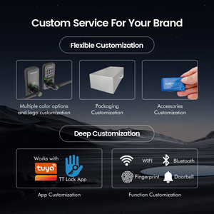 Tự động tùy chỉnh khóa cửa thông minh Keyless lối vào trong nhà mật khẩu chốt cửa khóa thông minh khóa - Product Image 5