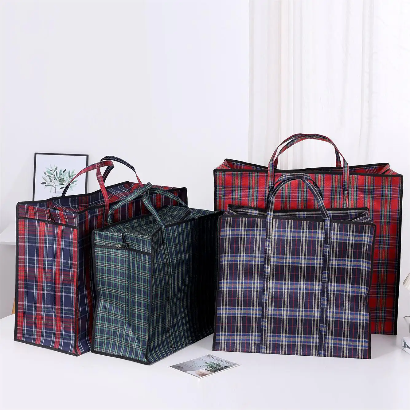 Wholesale Customized Waterproof Moving PP Woven Bag Foldable Packaged Luggage Bag