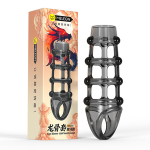 Secret Love Dragon Bone Set Translucent Black <b>TPE</b> Penis Ring For Sexual Pleasure Adult Use - Product Image 5