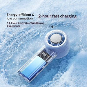 S25 New Handheld Spray <b>Small</b> Fan Usb Charging Large Wind Ice Digital Display Long Endurance Portable Outdoor Mini Fan - Product Image 6