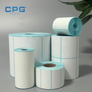 Manufacturer Custom Top Coated Eco Friendly Thermal Label Sticker 40x20 50x30 100x150 Self Adhesive Label <b>Paper</b> - Product Image 1