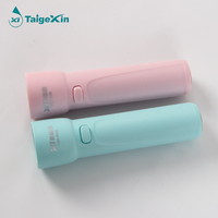 Senter LED Mini USB Isi Ulang, Senter Saku Ringkas dengan Kotak Hadiah, Lampu Darurat Portabel untuk Berkemah, Super Terang Taigexin