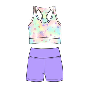 Novedad en Conjunto <span class=keywords><strong>de</strong></span> Yoga <span class=keywords><strong>de</strong></span> Chaleco y Shorts para Niños con Diseños Personalizados - <span class=keywords><strong>Ropa</strong></span> Deportiva <span class=keywords><strong>de</strong></span> Alta Calidad para Niñas - Product Image 6