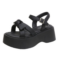 Sandales Super Tendance Femme 2025 Nouvelle Collection Printemps-Été à Semelle Épaisse Confortables et Élégantes pour la Plage