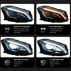 Conjunto de Faros Delanteros LED AURON para Clase W176 2012-2015, 12V 36W 6000K 10000 Lúmenes, Nuevos, Luz Alta/Baja - Product Image 4