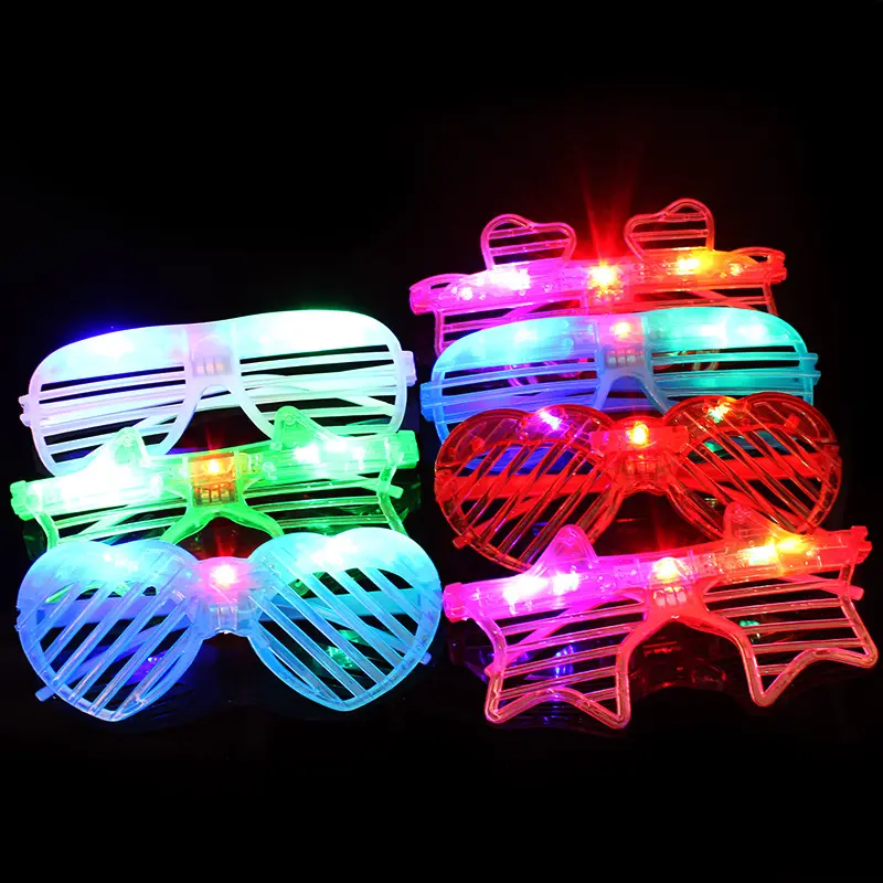 All'ingrosso occhiali LED illuminano occhiali al Neon bomboniere per feste Glow Glow Glow per bambini adulti forniture per feste di compleanno