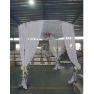 Aluminum event <b>backdrop</b> <b>stand</b> round pipe and drape system - Product Image 1