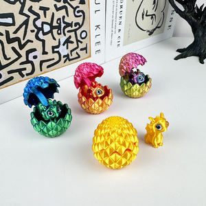Uovo di Drago Stampato in 3D con Simpatico Drago Bambino, 4,5 cm 21g, Decorazione da Scrivania, Regalo - Product Image 2