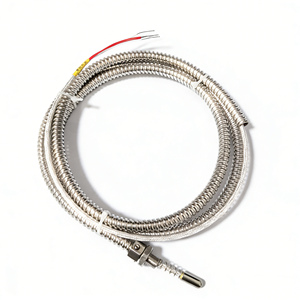 مستشعر حرارة صناعي عالي الدقة من البلاتين <span class=keywords><strong>PT100</strong></span> مع مسبار فردي ونظام رباعي الأسلاك - Product Image 2