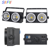 COB Par Stage 2-Eyes 100W LED Blinder Lights Warm and White ou RGB Mix LED Rings avec Strip pour mariage et église