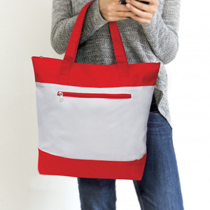 Venta al por mayor personalizado 600D poliéster cremallera bolso de mano para las mujeres elegante inteligente de dos tonos con logotipo de fábrica y diseño de patrón de letras Gusse - Product Image 6