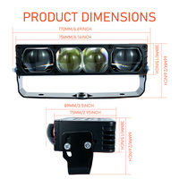 Projecteur de grille laser bi-LED 4x4 de 6 pouces 12V 24V 214W avec assistance moteur pour pick-up tout-terrain 6000K IP67