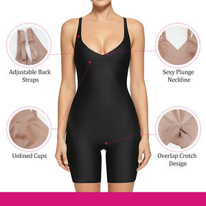 NANBIN Nouveau Design <span class=keywords><strong>Body</strong></span> Sculptant à Décolleté en V Profond, Longueur Mi-Cuisse, Bretelles Arrière Réglables, Effet Amincissant sur la Taille et le Bas du <span class=keywords><strong>Dos</strong></span>, Sculpteur Corporel Complet - Product Image 4