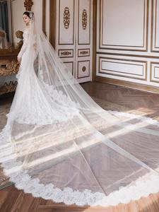 שמלת כלה קיצית <span class=keywords><strong>2026</strong></span> חדשה, בסגנון זנב דג, באורך הרצפה, עם רצועות ספגטי צרפתיות, תחרה קריסטלית, אשליה, פרחים יבשים מהירים - Product Image 6